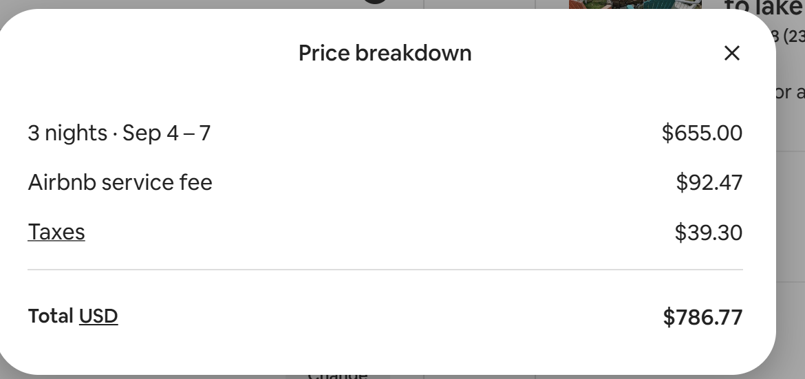 Airbnb's price transparency example